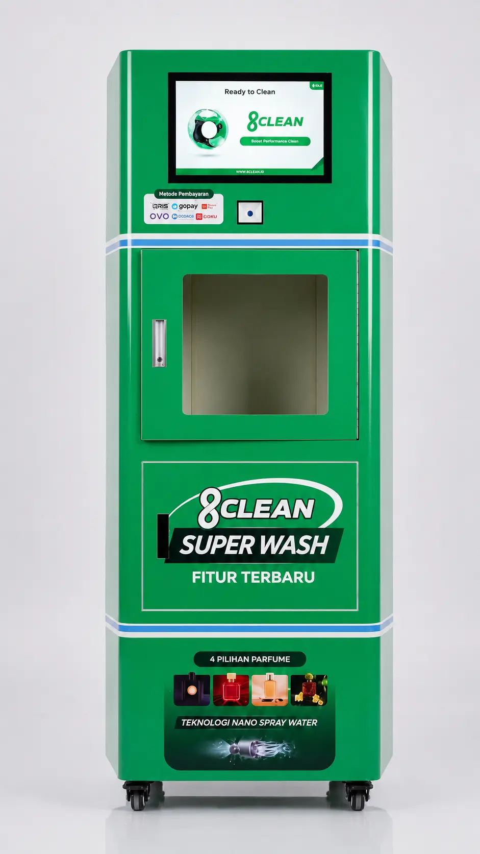 Mesin 8Clean Superwash tampak depan